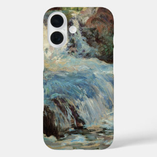 The Waterfall by Twachtman, Vintage Impressionism iPhone 16 Case