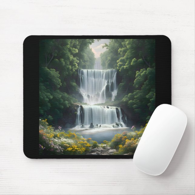 The Waterfall Landscape Mouse Pad (With Mouse)