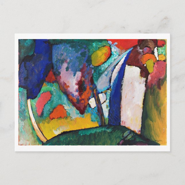 The Waterfall, Wassily Kandinsky Postcard (Front)