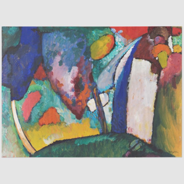 The Waterfall, Wassily Kandinsky Tissue Paper (Front)