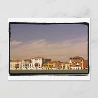 The waterfront houses, Venice, Italy. Postcard
