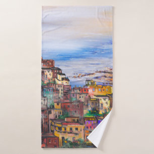The waterfront in Naplesitaly,naples,napoli,city,e Bath Towel