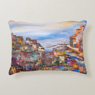 The waterfront in Naplesitaly,naples,napoli,city,e Decorative Cushion