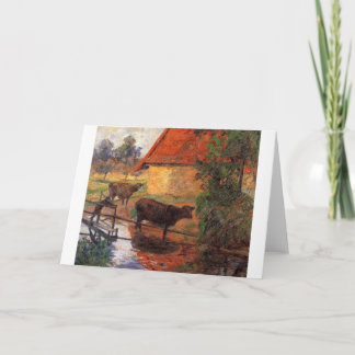 "The Watering Place, Paul Gauguin Card