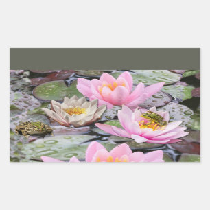 The Waterlily Pond  Rectangular Sticker