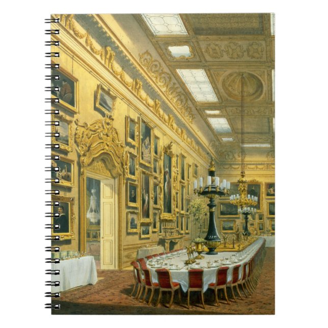 The Waterloo Gallery, Apsley House, reproduced in Notebook (Front)