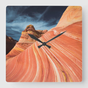 The wave, vermilion cliffs, Arizona Square Wall Clock