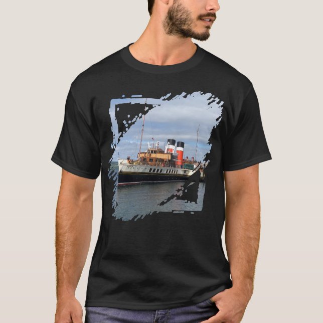 The Waverley Paddle Steamer. Historic Ship on a T-Shirt (Front)