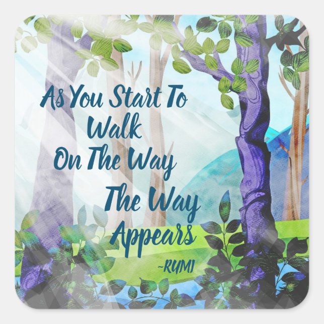 The Way Appears Rumi Square Sticker (Front)