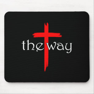 The Way Jesus Cross Inspired Bible Christian Relig Mouse Pad