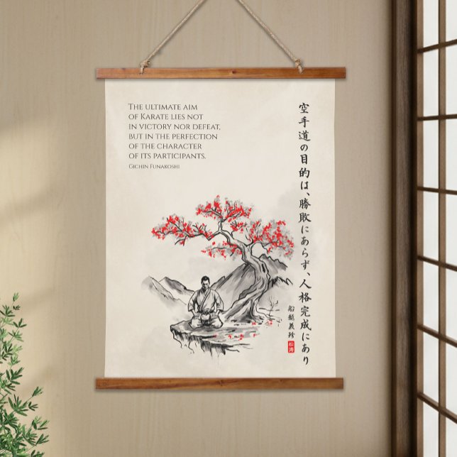 The Way of Karate - Wisdom of Gichin Funakoshi Hanging Tapestry (Creator Uploaded)