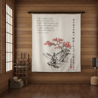 The Way of Karate - Wisdom of Gichin Funakoshi Tapestry