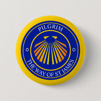The way of St James pilgrims  6 Cm Round Badge