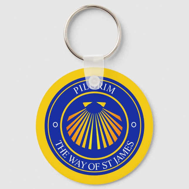 The way of St James pilgrims  Key Ring (Front)