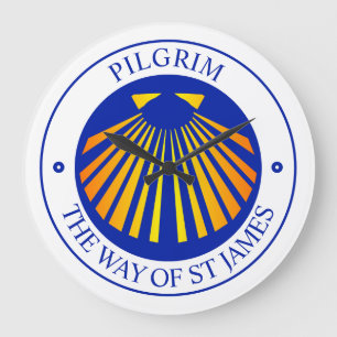 The way of St James pilgrims Large Clock