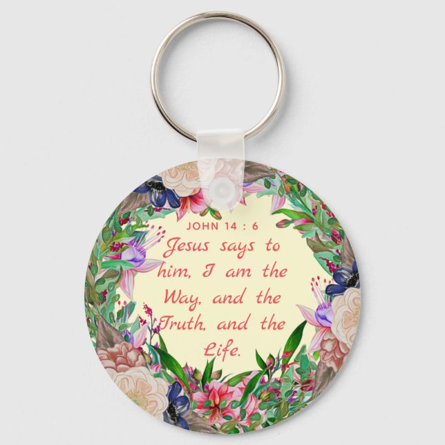 The Way, the Truth and the Life - Button Keychain (Front)