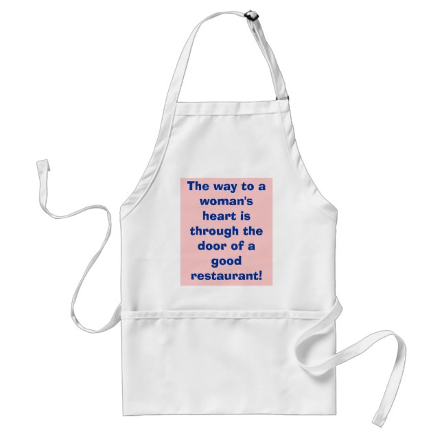 The way to a woman's heart is through the door ... standard apron (Front)