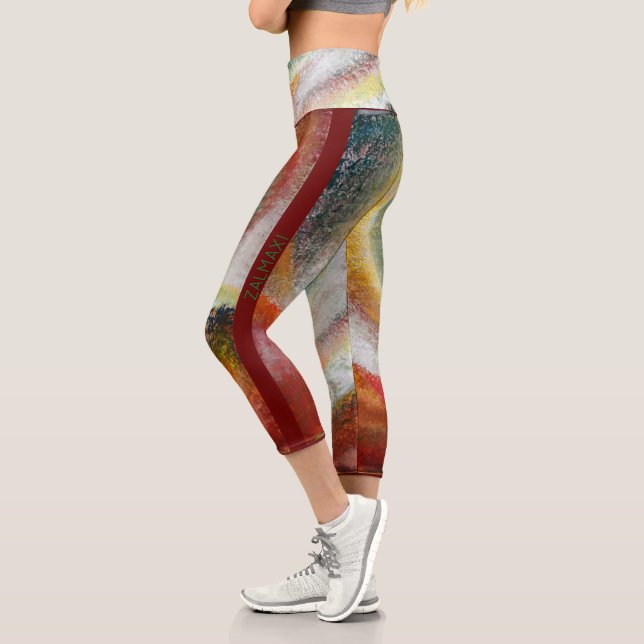 ”The way to Sazi Runi” by Ramona Walach Capri Leggings (Left)