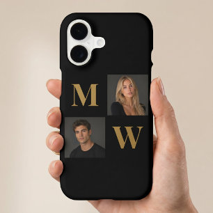 The Way We Are Custom Couple Photo Monogram Black