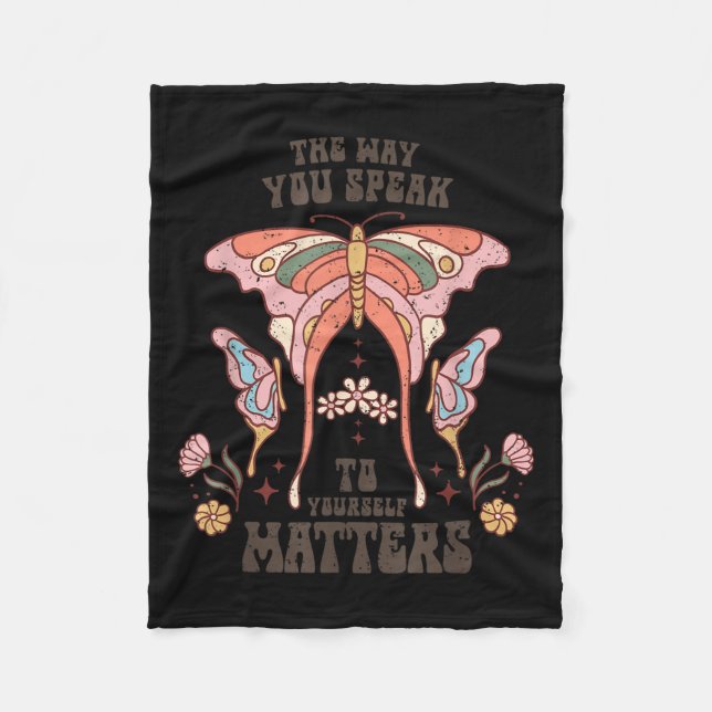 The Way You Speak To Yourself S  Fleece Blanket (Front)