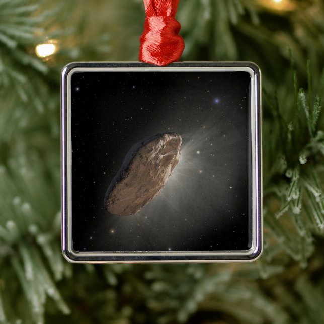 The Wayward Interstellar Object Oumuamua. Metal Ornament (Tree)