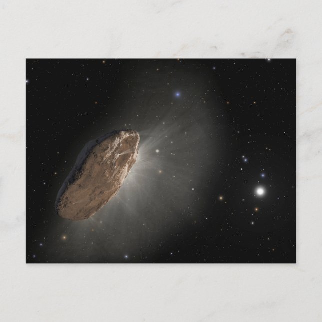 The Wayward Interstellar Object Oumuamua. Postcard (Front)
