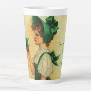 "The Wearing of the Green" vintage card, 1907 Latte Mug