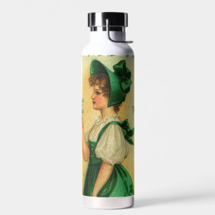 "The Wearing of the Green" vintage card, 1907 Water Bottle