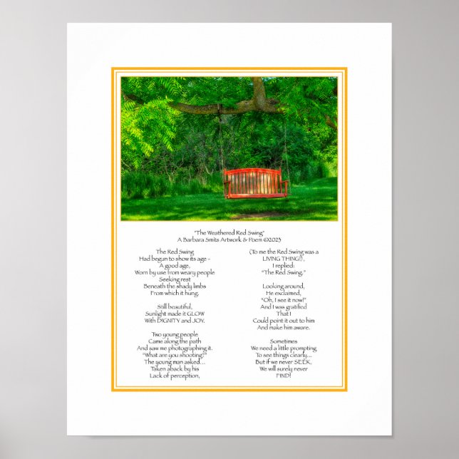 The Weathered Red Swing Size 11x14 Poster (Front)