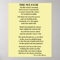 THE WEAVER POEM POSTER
