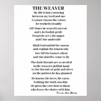 THE WEAVER POEM POSTER