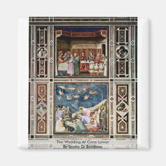 The Wedding At Cana Lower By Giotto Di Bondone Magnet