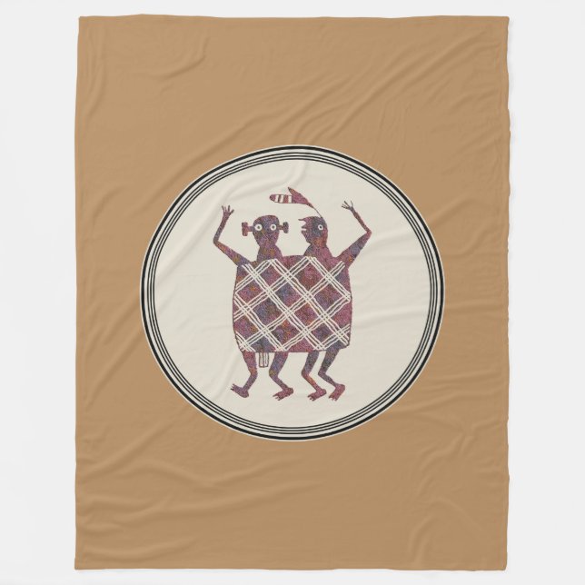The Wedding Blanket, Mimbres Pottery Design Fleece Blanket (Front)