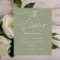 The Wedding Budget Sage Green White Elegant Invite