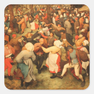 The Wedding Dance - 1566 Square Sticker