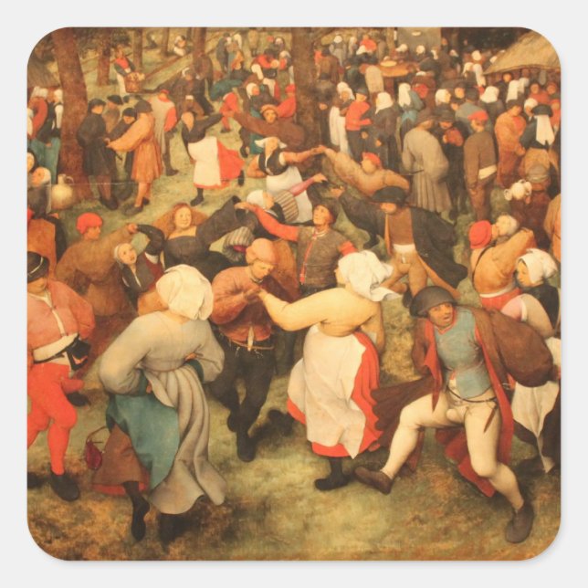 The Wedding Dance - 1566 Square Sticker (Front)