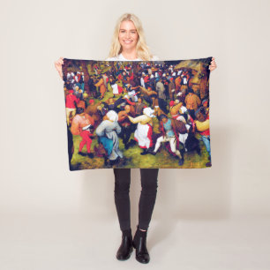 The Wedding Dance, Pieter Bruegel Fleece Blanket