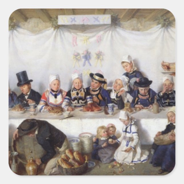The Wedding Feast Square Sticker (Front)
