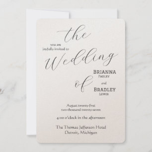 THE WEDDING Flat Wedding Invitation