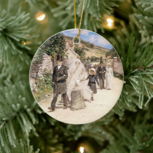 The Wedding March by Robinson, Vintage Newlyweds Ceramic Tree Decoration