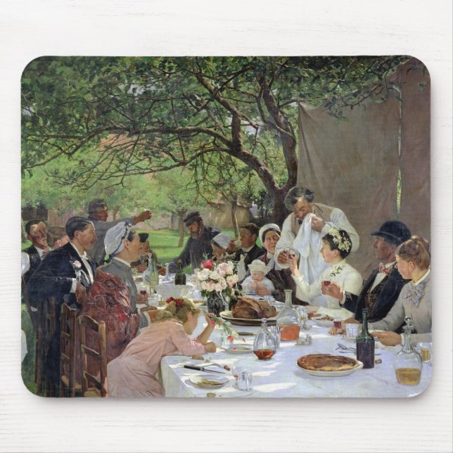 The Wedding Meal at Yport, 1886 Mouse Pad (Front)