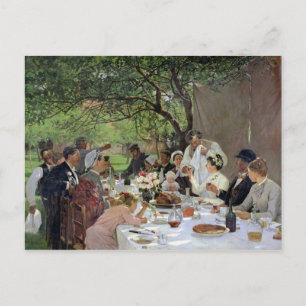 The Wedding Meal at Yport, 1886 Postcard