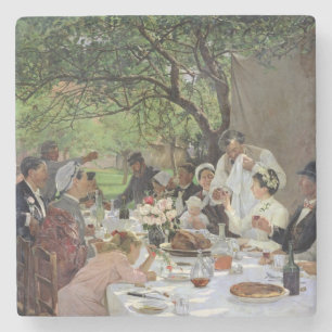 The Wedding Meal at Yport, 1886 Stone Coaster