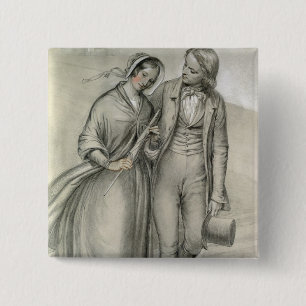The Wedding Morning - The departure, c.1846 15 Cm Square Badge