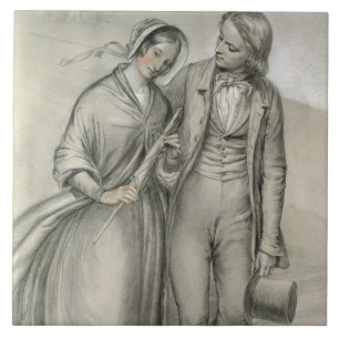 The Wedding Morning - The departure, c.1846 Ceramic Tile
