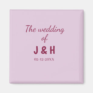 The wedding of add couple name initial letter date magnet