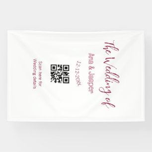 The wedding of add couple name QR code scan detail Banner
