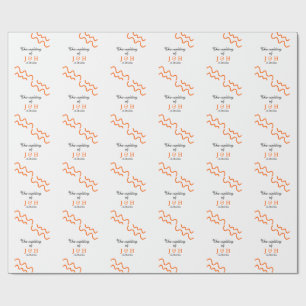 The wedding of add couple name terracotta black wrapping paper