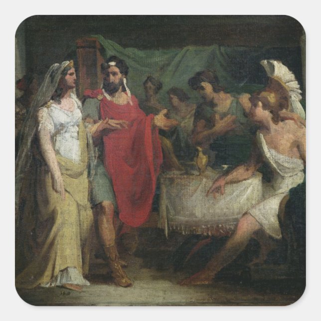 The Wedding of Alexander the Great  and Roxana Square Sticker (Front)