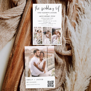 The Wedding of Minimalist QR code Simple